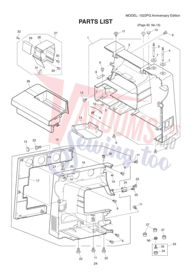 Janome 1522pg schematic page 2 preview