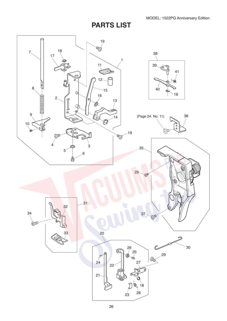 Janome 1522pg schematic page 3 preview