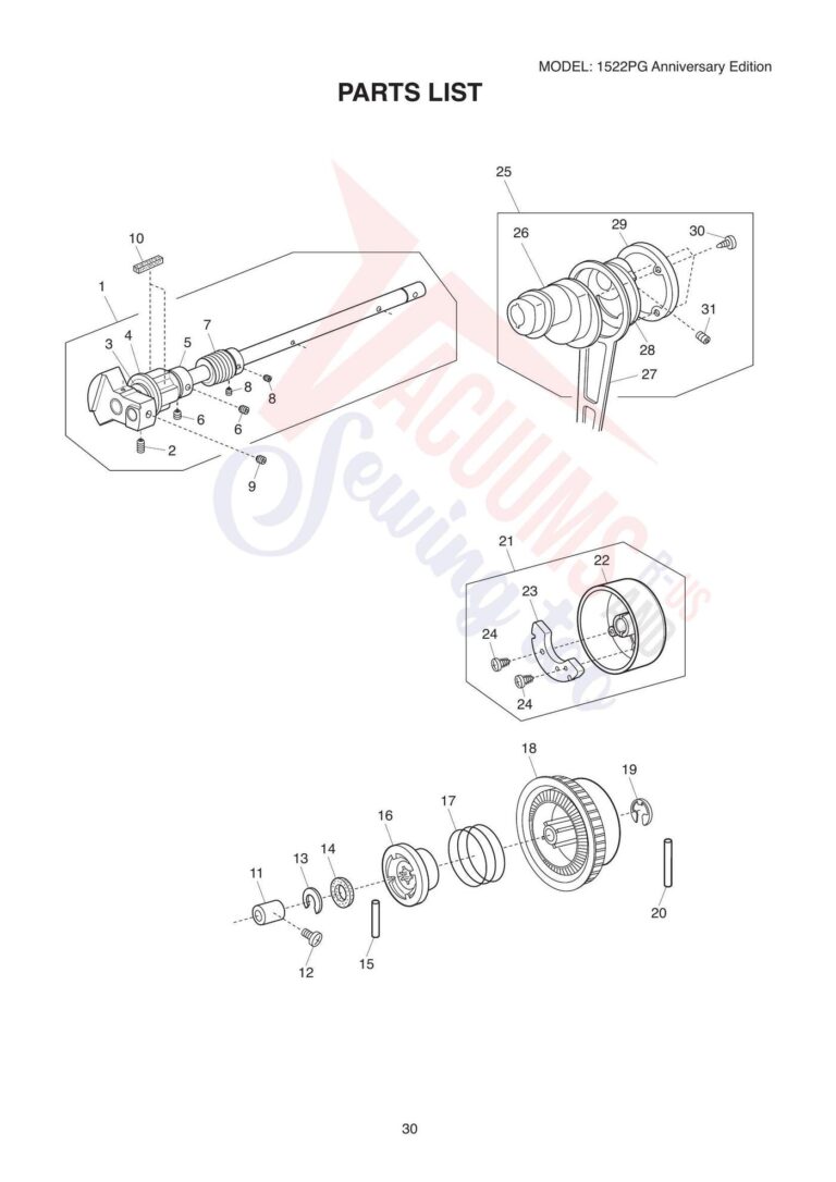 Janome 1522pg schematic page 5 preview