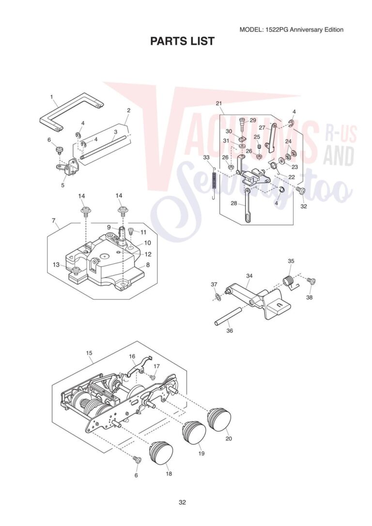 Janome 1522pg schematic page 6 preview