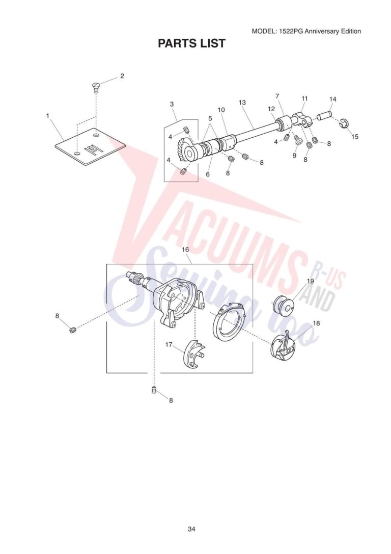 Janome 1522pg schematic page 7 preview