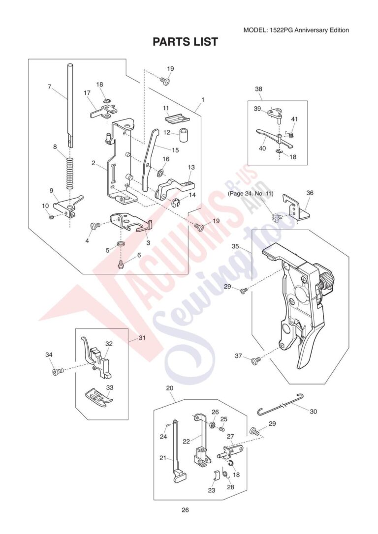 Janome 1522pg schematic page 3 preview