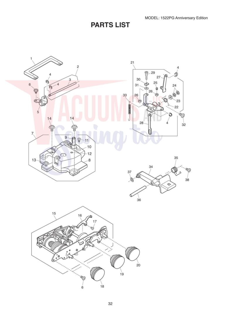 Janome 1522pg schematic page 6 preview