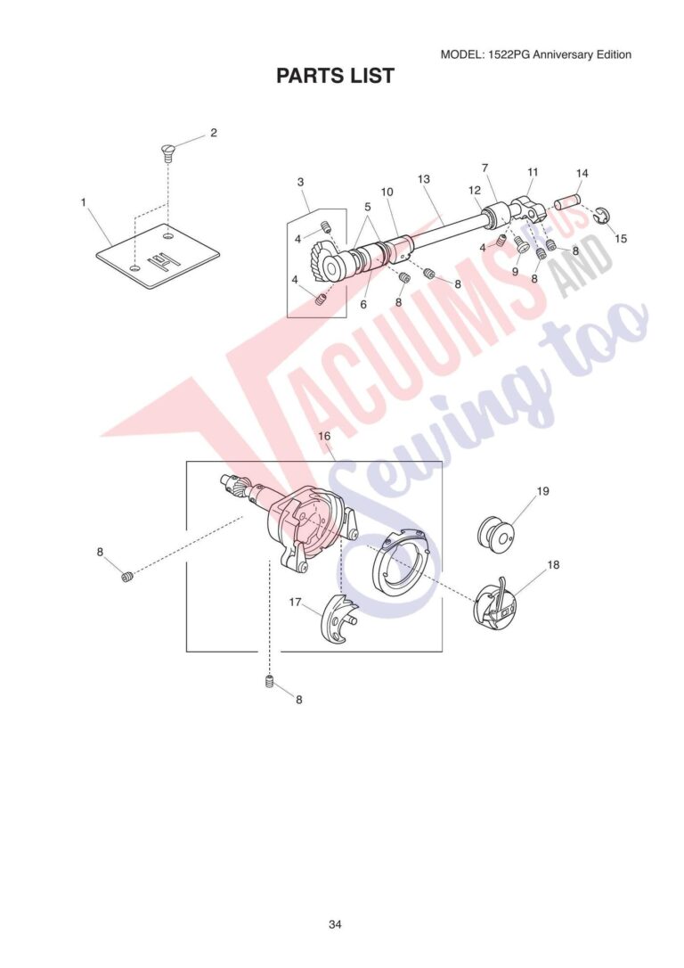 Janome 1522pg schematic page 7 preview