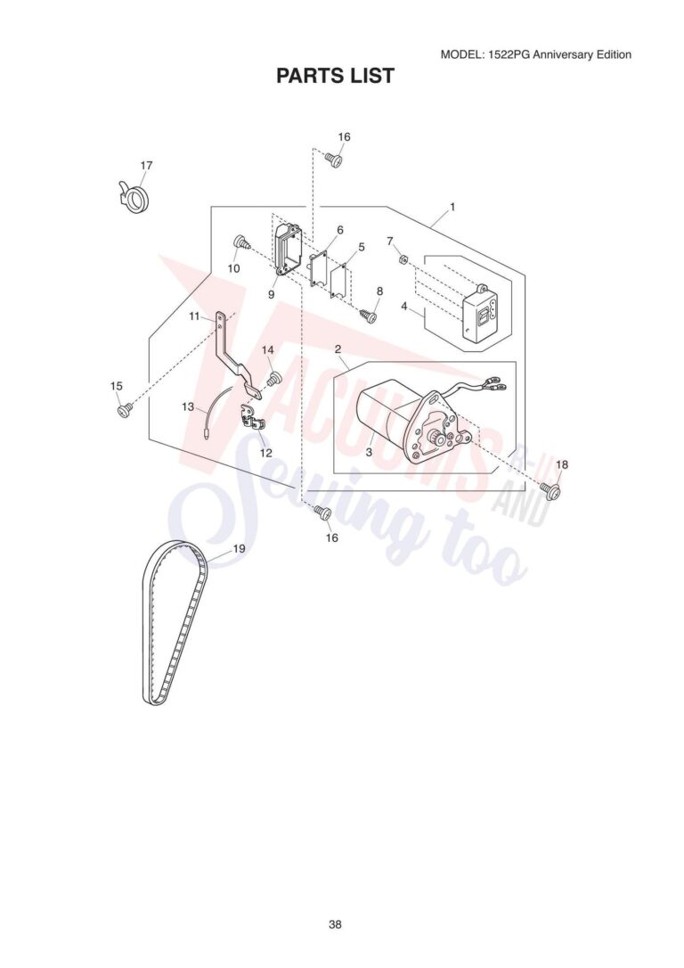 Janome 1522pg schematic page 9 preview