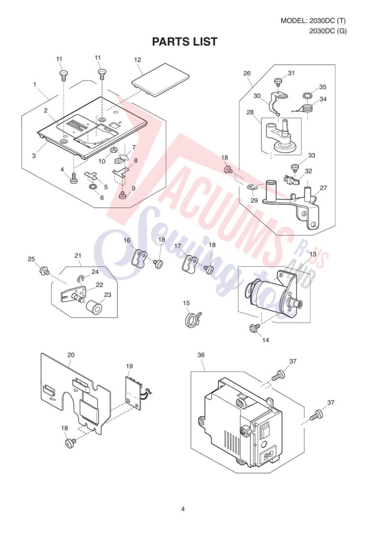 Janome 2030qdc schematic page 4 preview