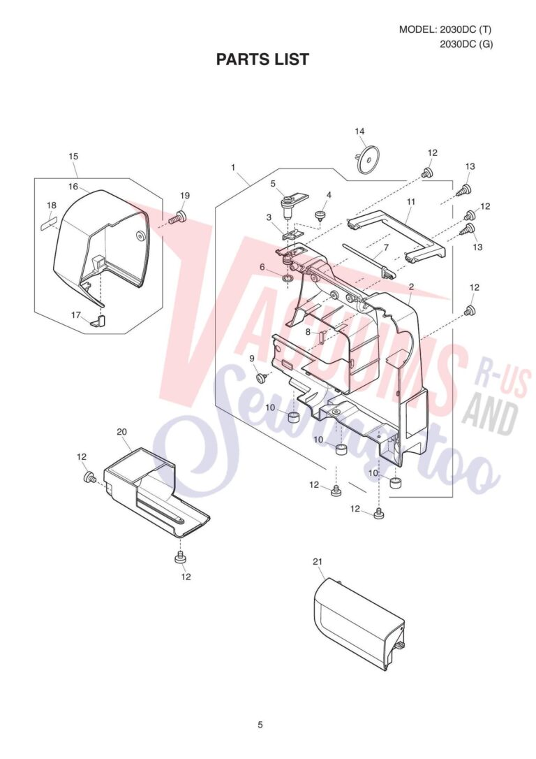 Janome 2030qdc schematic page 5 preview