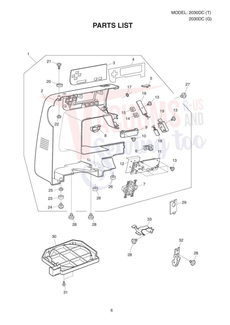 Janome 2030qdc schematic page 6 preview