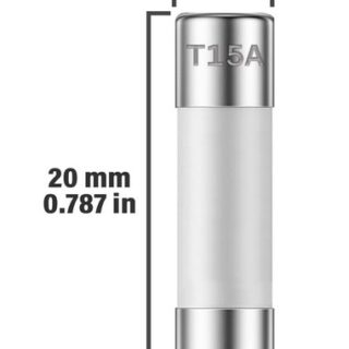 20mm 15 am 250v ceramic slow blow fuse