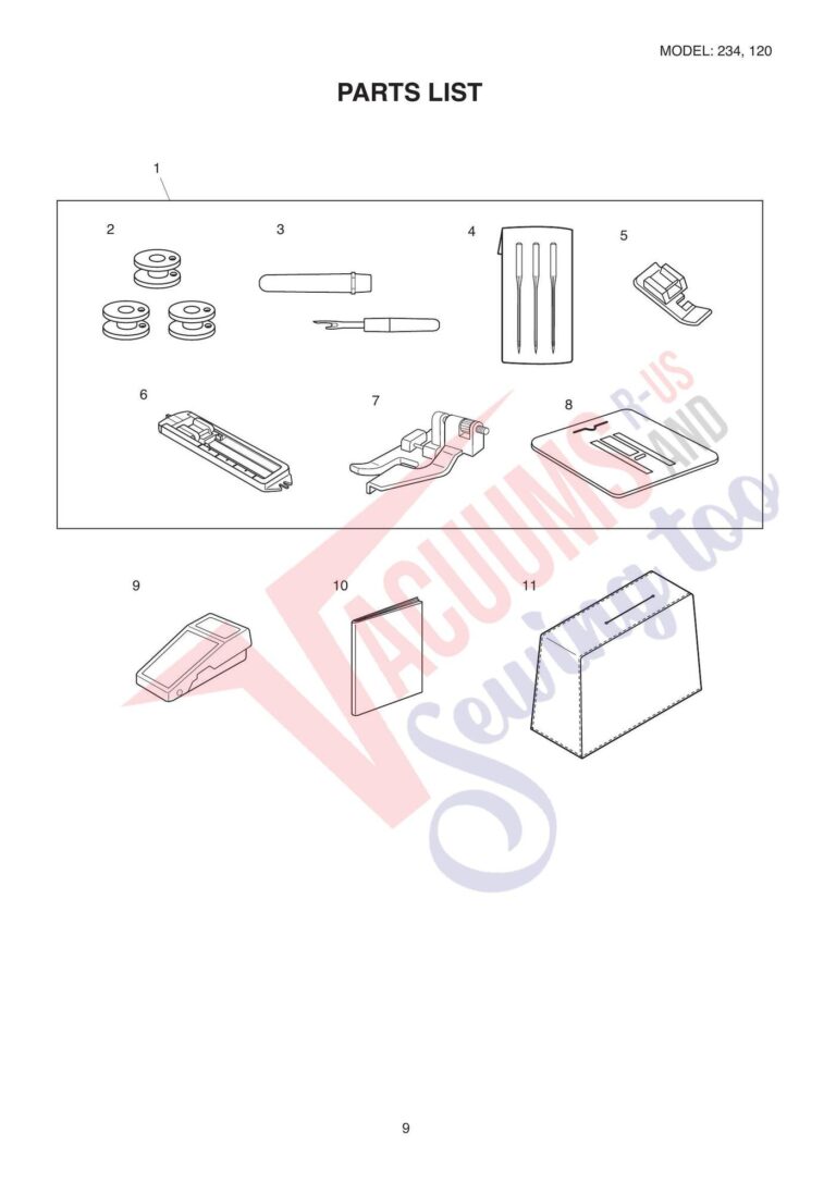Janome 234 schematic page 1 preview