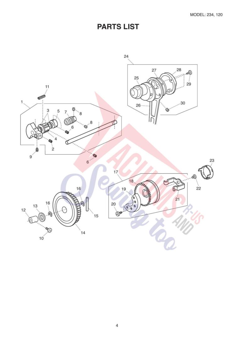 Janome 234 schematic page 5 preview