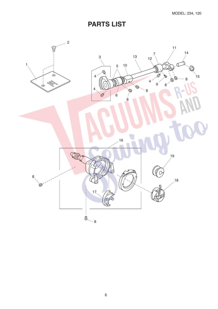 Janome 234 schematic page 7 preview