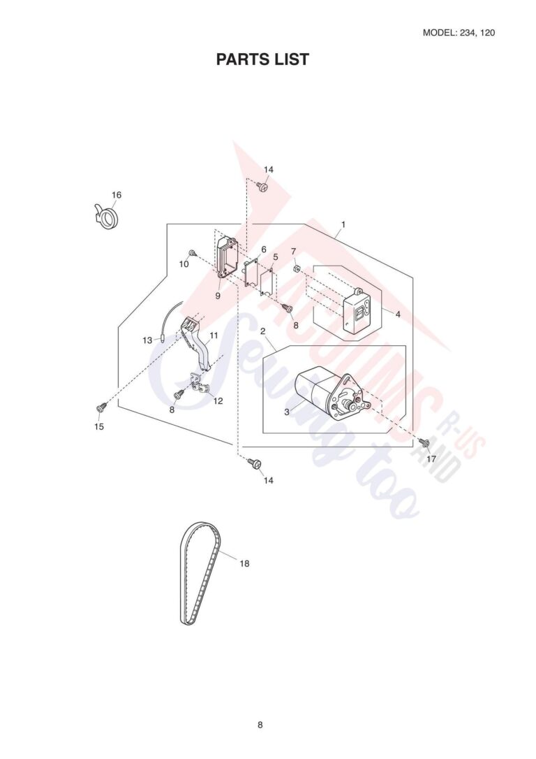 Janome 234 schematic page 9 preview