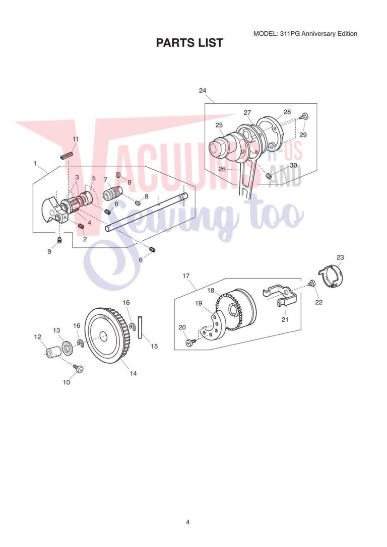 Janome 311pg schematic page 5 preview