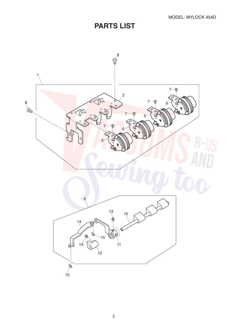 Janome My Lock 454D schematic page 5 preview
