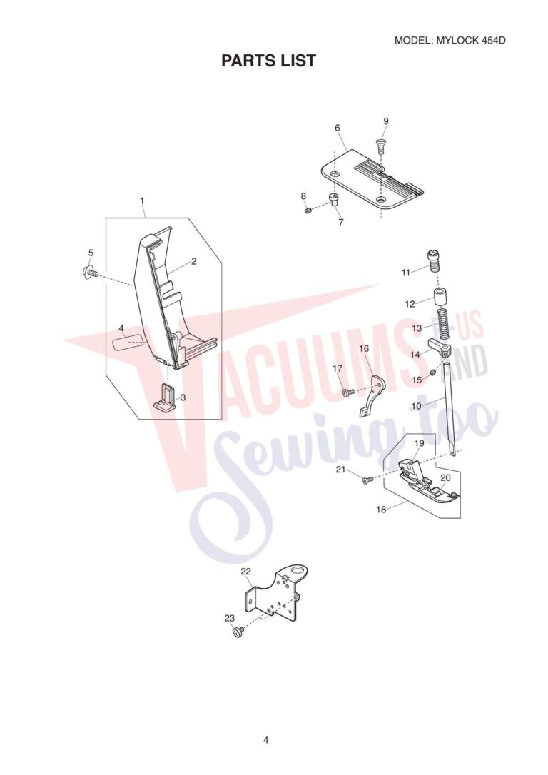 Janome My Lock 454D schematic page 7 preview