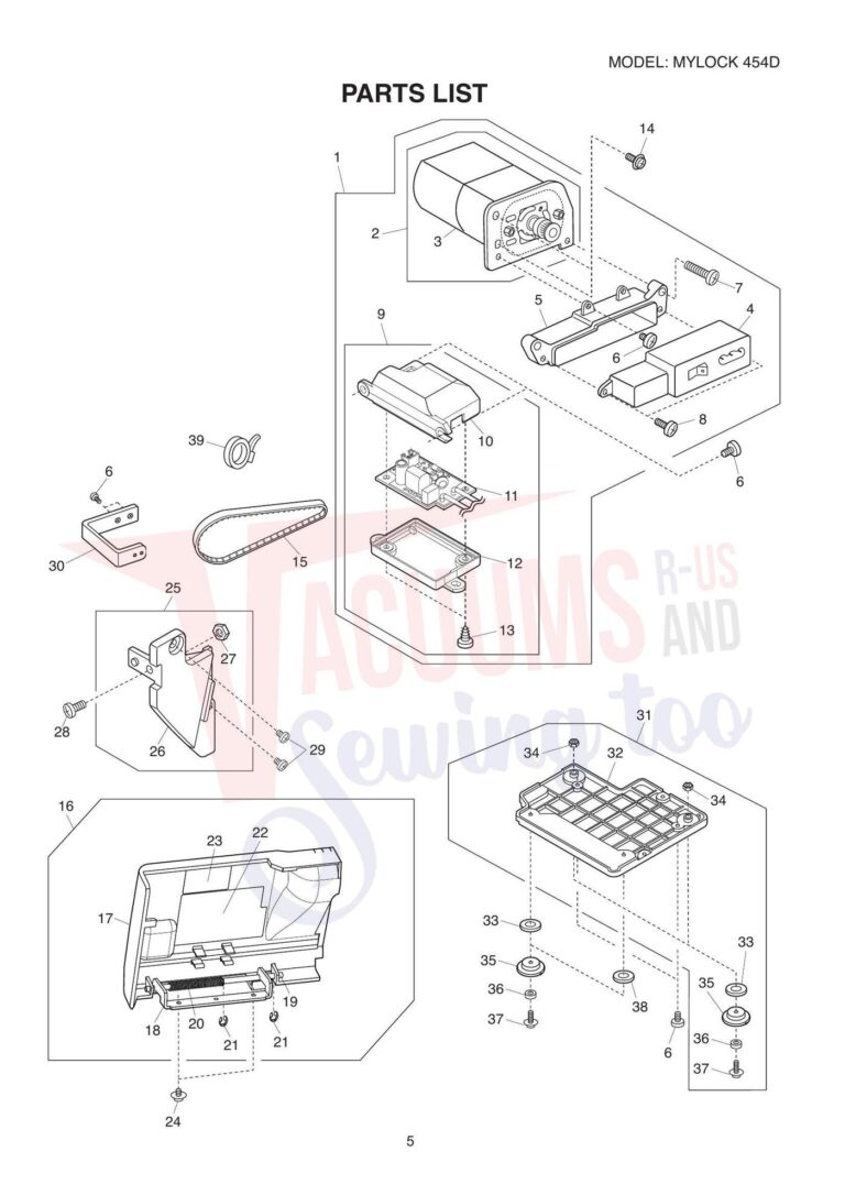 Janome My Lock 454D schematic page 8 preview