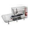 Genuine Janome/Elna Acrylic Table for MC7700QCP (w/Legs) An extension table fits snugly against your sewing machine, giving you a much larger work surface. Extension tables provide extra support for your sewing and quilting projects.  All Janome Tables: 770814003: Resin Table for MB4 (17" x 15.5") 860401005: Resin Clothsetter Table for MC11000 Special Edition, MC11000 (24" x 15.5") 494701300: Janome Industrial Cabinet for MC6300, MC6500P, MC6600P, 1600P, 1600P-DB, 1600P-DBX, 1600P-QC (45"x19"x30