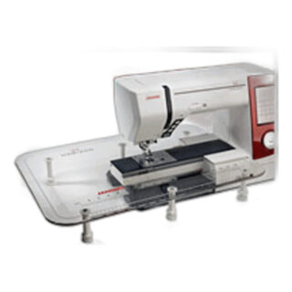 Genuine Janome/Elna Acrylic Table for MC7700QCP (w/Legs) An extension table fits snugly against your sewing machine, giving you a much larger work surface. Extension tables provide extra support for your sewing and quilting projects. All Janome Tables: 770814003: Resin Table for MB4 (17" x 15.5") 860401005: Resin Clothsetter Table for MC11000 Special Edition, MC11000 (24" x 15.5") 494701300: Janome Industrial Cabinet for MC6300, MC6500P, MC6600P, 1600P, 1600P-DB, 1600P-DBX, 1600P-QC (45"x19"x30