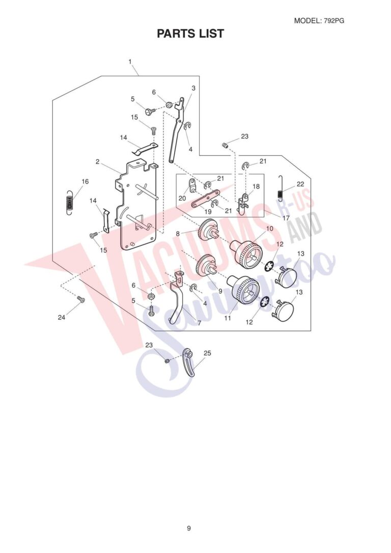 Janome 792pg schematic page 1 preview