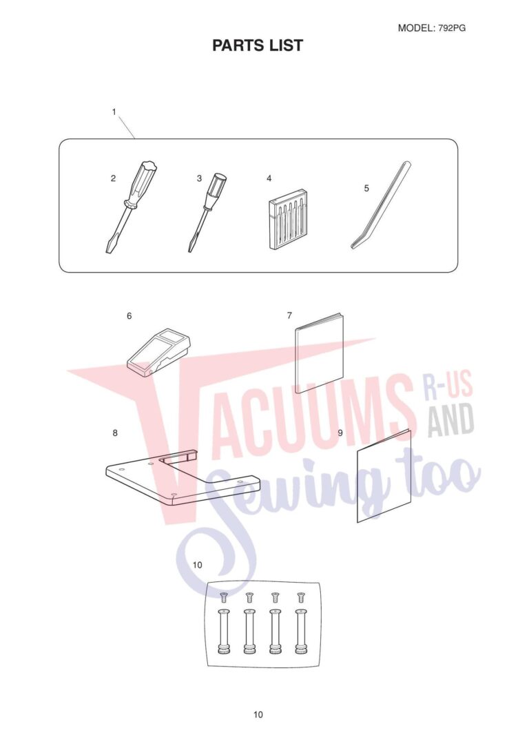 Janome 792pg schematic page 2 preview