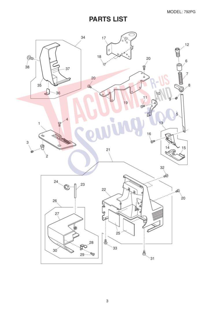 Janome 792pg schematic page 5 preview