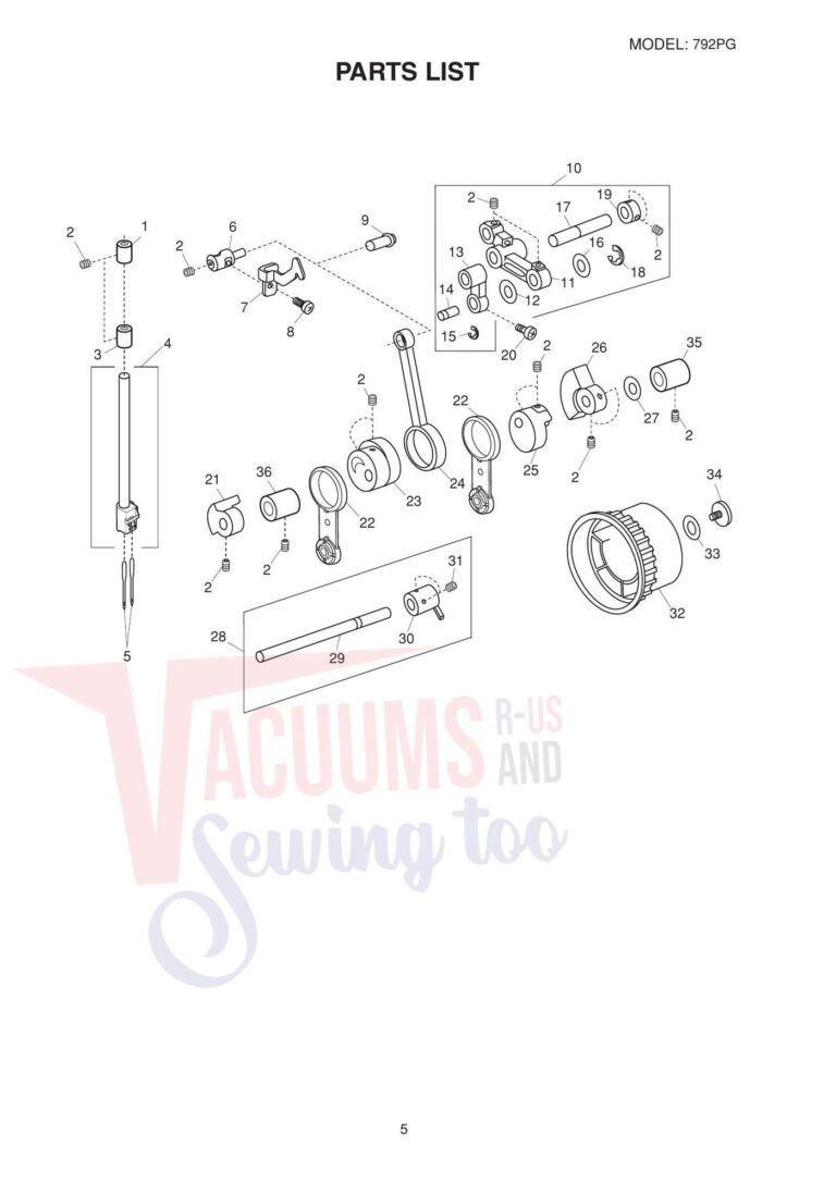 Janome 792pg schematic page 7 preview