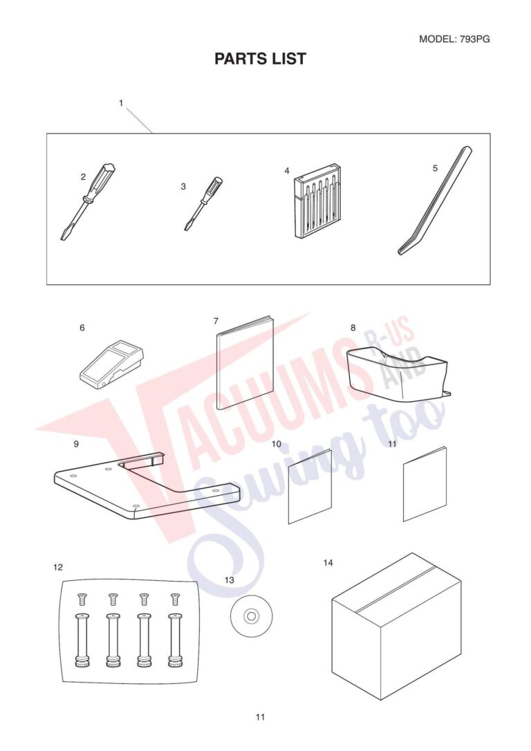 Janome 793pg schematic page 3 preview