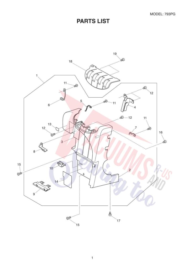 Janome 793pg exploded schematic diagram (page 4)
