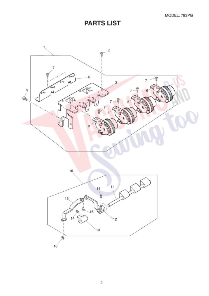Janome 793pg exploded schematic diagram (page 5)