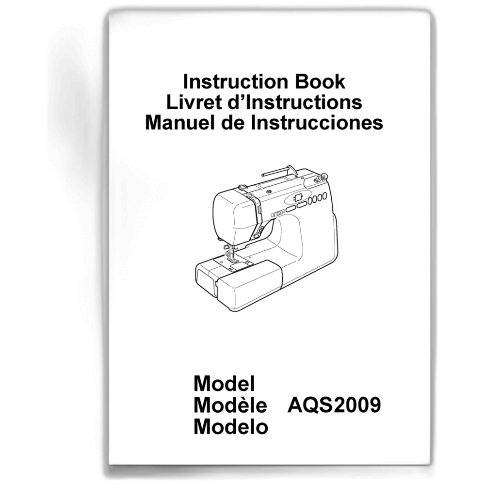 Genuine Janome/Elna Instruction book (E/S/F) For: AQS2009