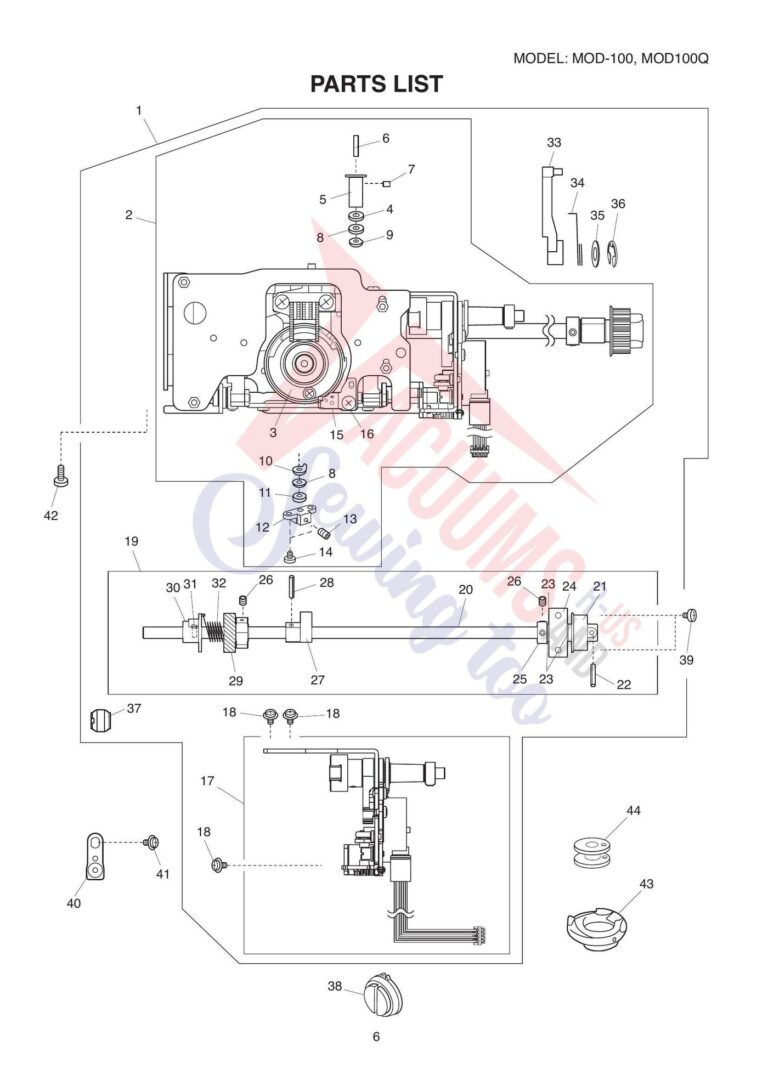 Janome Mod100 schematic page 3 preview