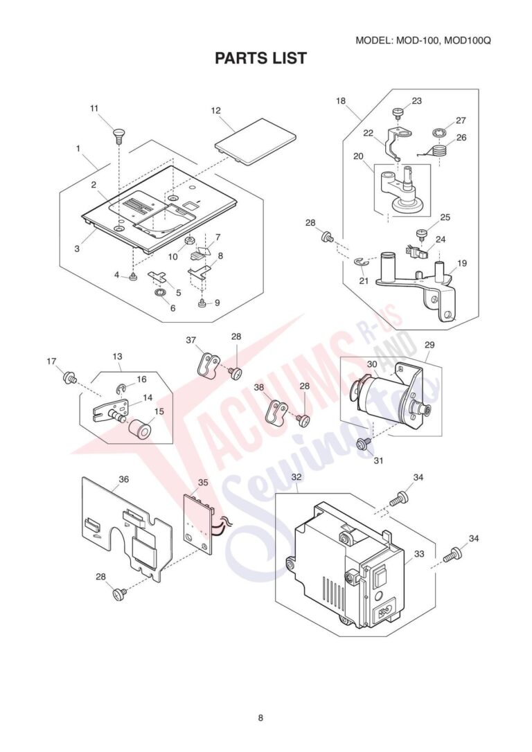 Janome Mod100 schematic page 4 preview