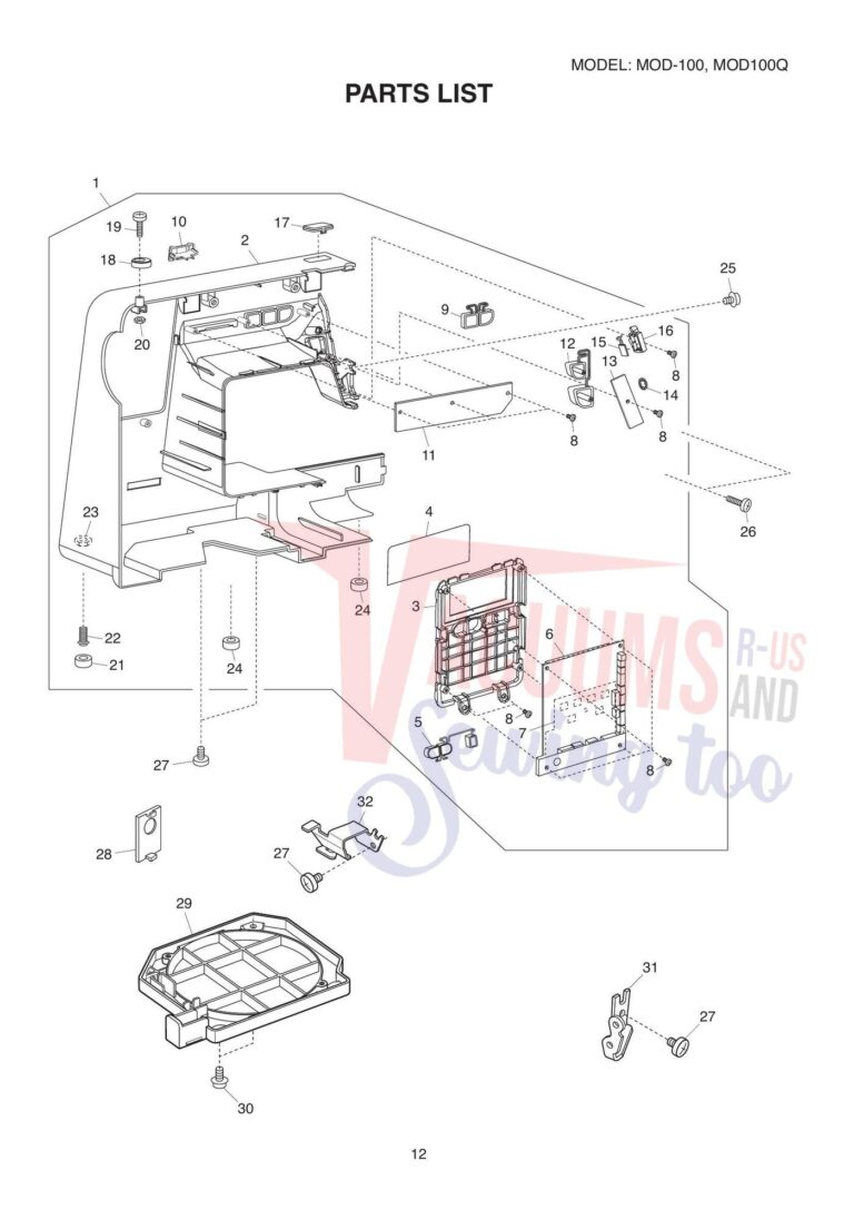 Janome Mod100 schematic page 6 preview
