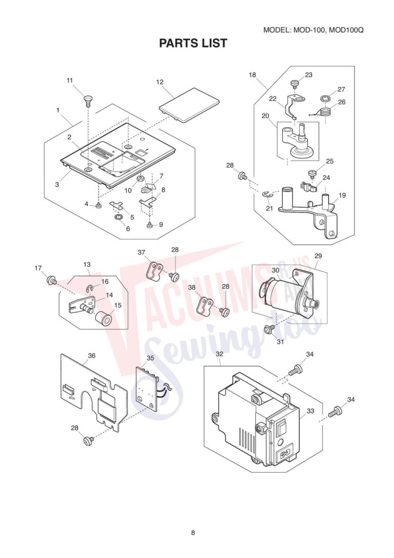 Janome Mod100 schematic page 4 preview
