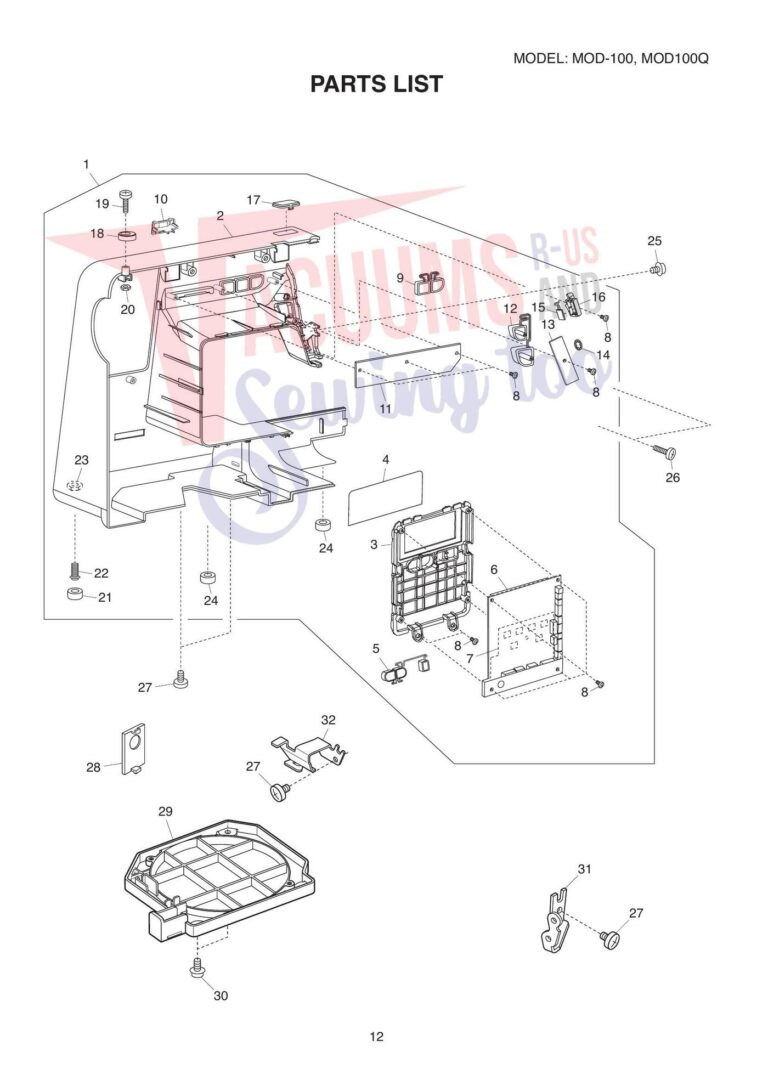 Janome Mod100 schematic page 6 preview