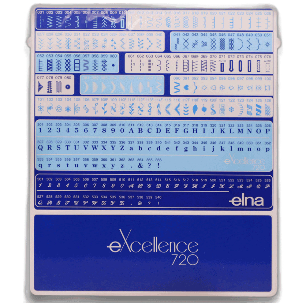 Genuine Janome/Elna Stitch chart panel (unit) For: EL720