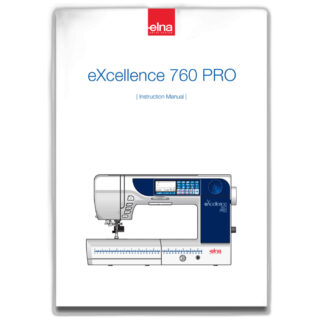 Genuine Janome/Elna Instruction book (English)  For: EL760PRO