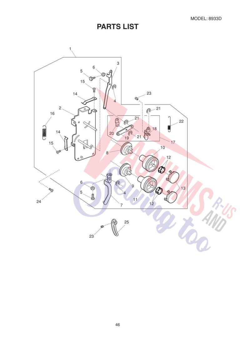 Janome 8933d schematic page 2 preview