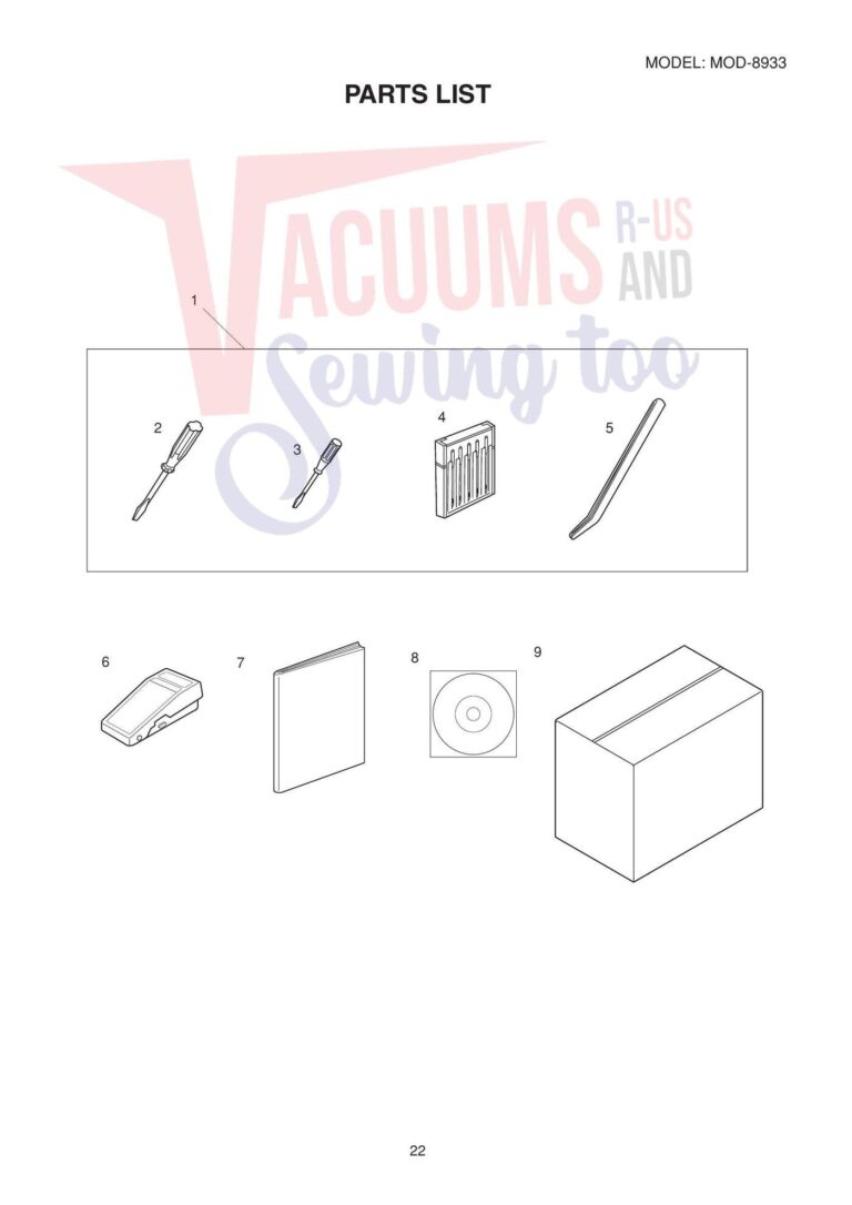 Janome 8933d schematic page 3 preview