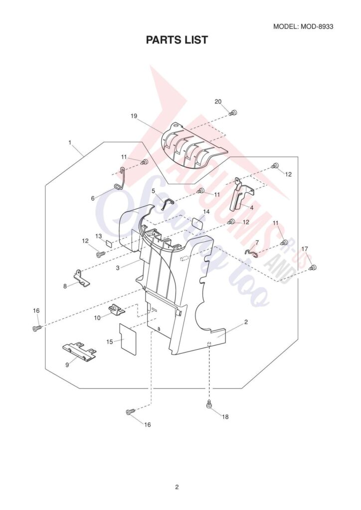 Janome 8933d exploded schematic diagram (page 4)