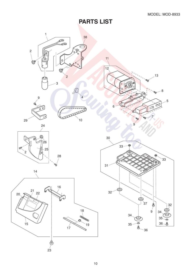 Janome 8933d schematic page 8 preview