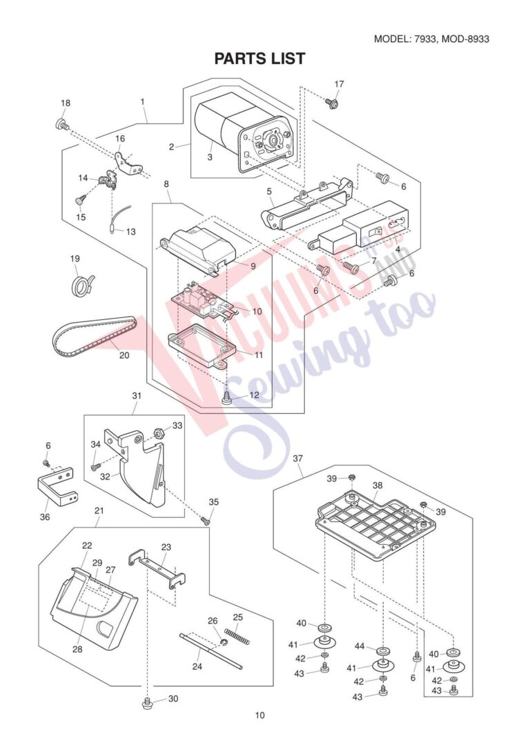 Janome 8933d schematic page 8 preview