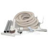 Fit All, Central vac Attach Set Deluxe Beige/crushproof Hose30 Foot Hose