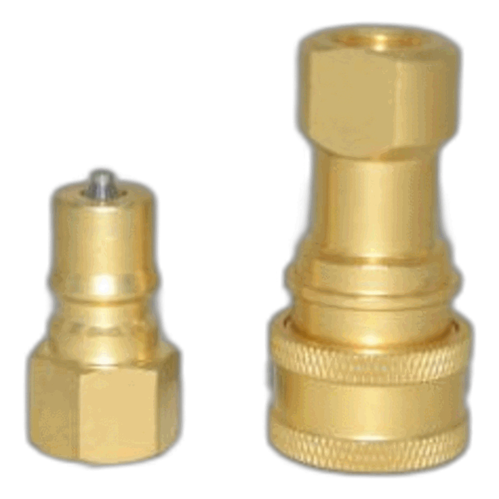 Fit All, Commercial Coupler Quick Connect-commercial 1/4 Brass Set1 Male & 1 Female