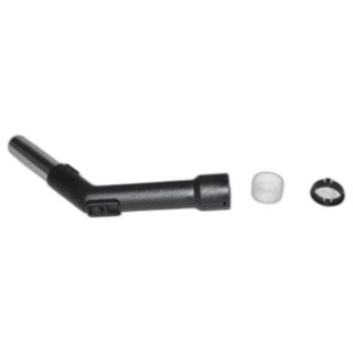 Fit All, Residential Curved Hose End-1 1/4'' Metal W/repair Kit/black