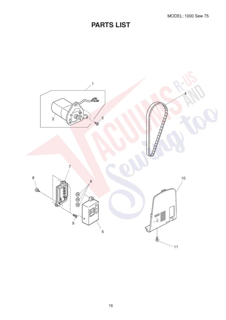 Elna El1000 schematic page 9 preview