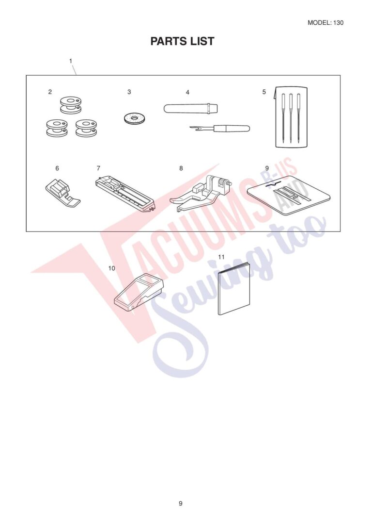 Elna el130 schematic page 1 preview