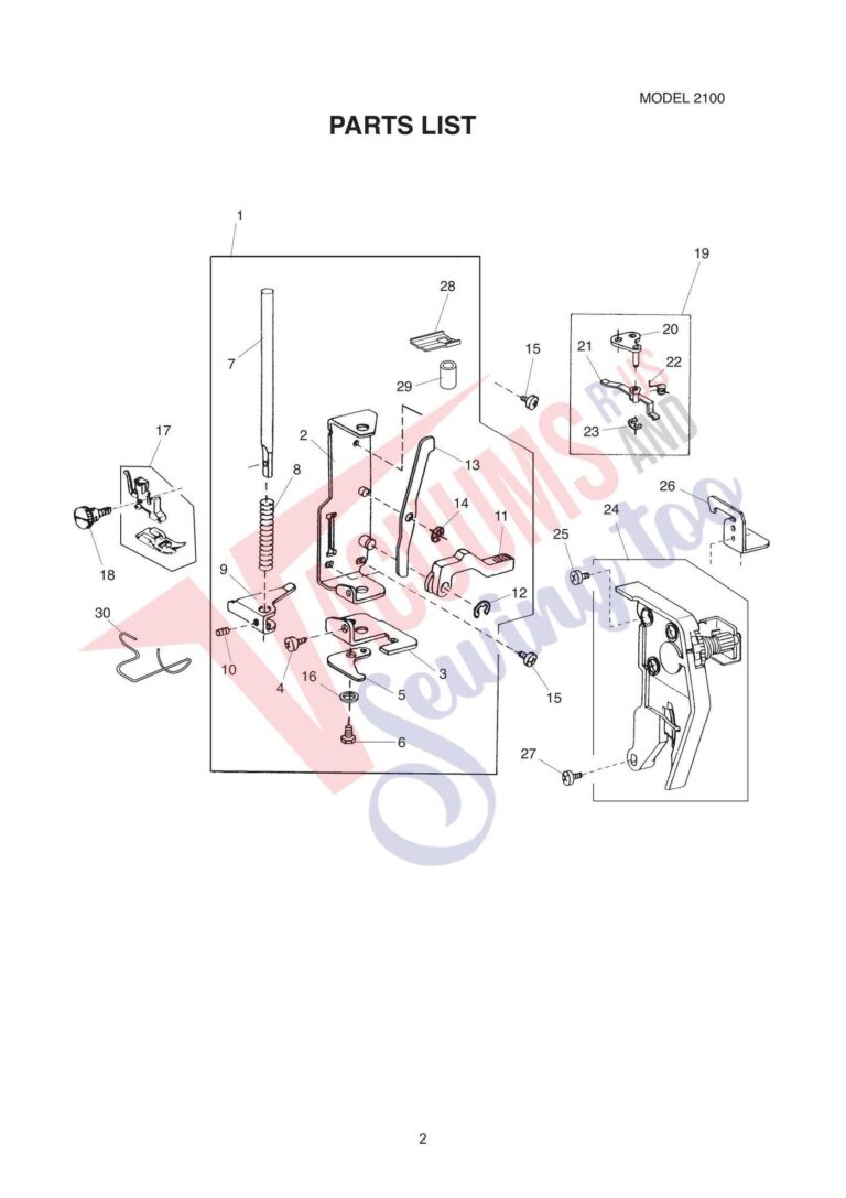 Elna 2100 schematic page 2 preview
