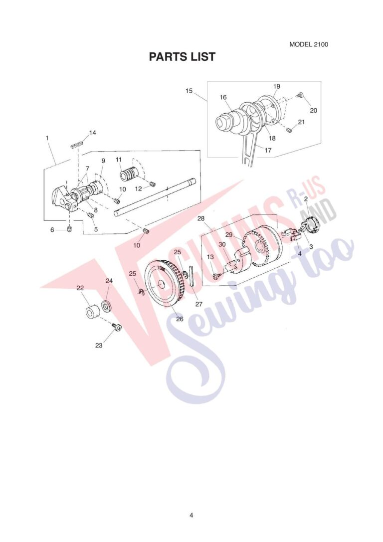Elna 2100 schematic page 4 preview